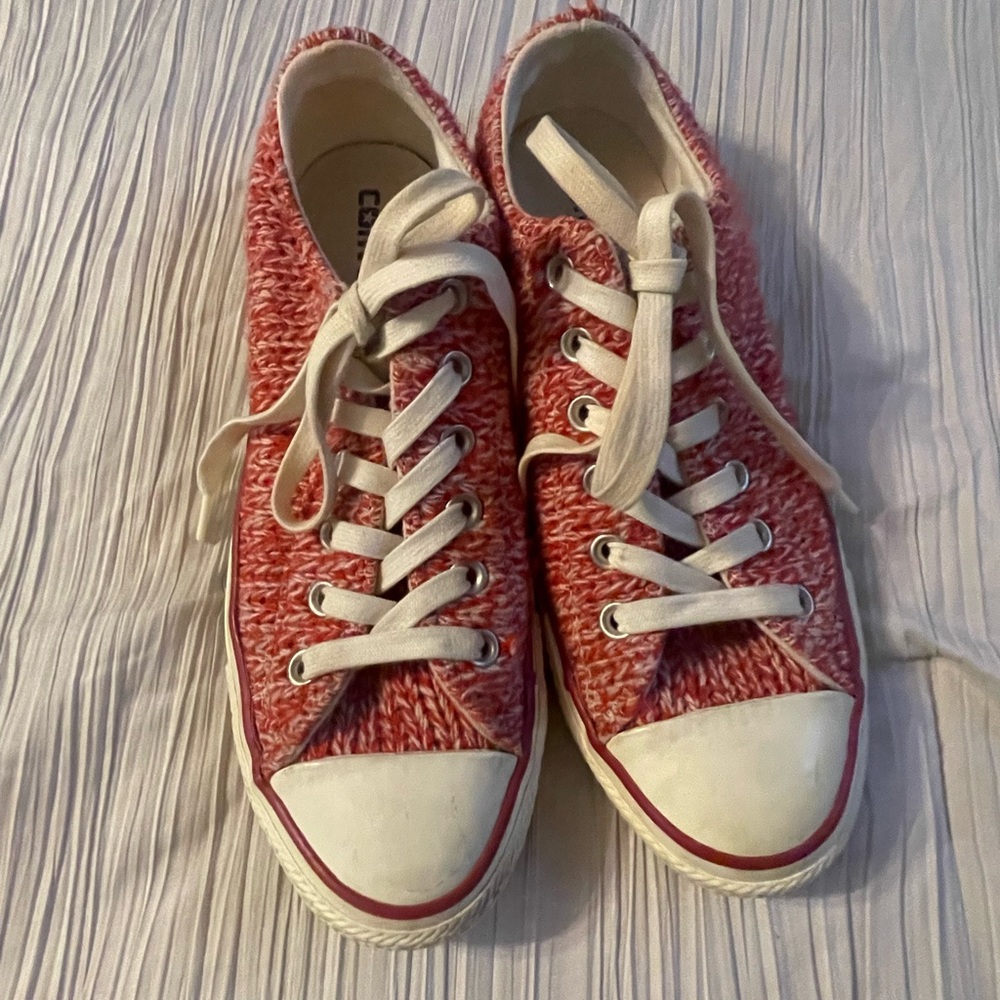 Converse All Star winter knit‎ ox red sneakers size 8